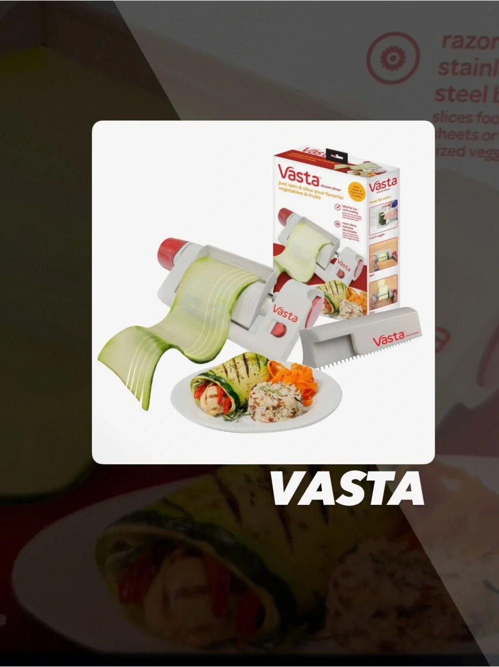 NIB Vasta Veggie & Fruit Sheet Slicer